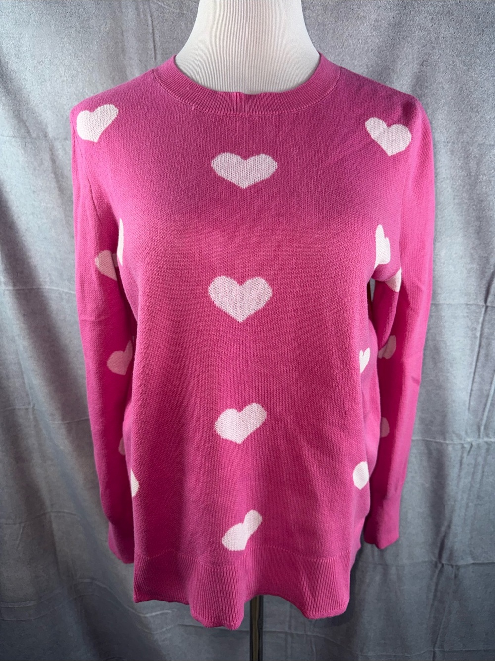 2435-No Boundaries Pink Heart Crewneck Sweater